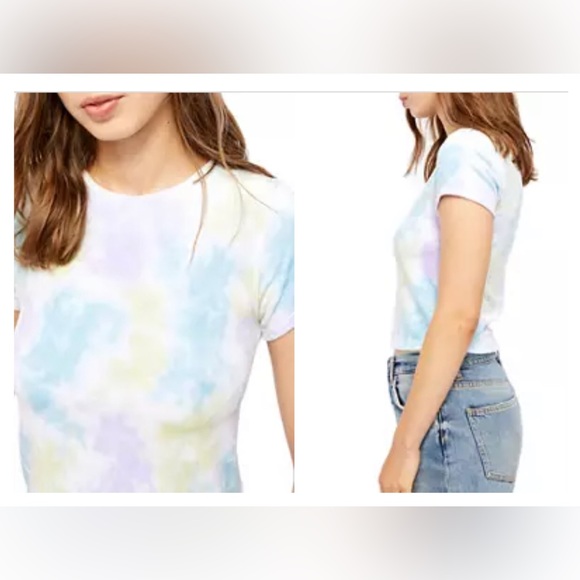 Free People Bright Eyes Velvet Tee NWT  in Cloud Combo - Picture 6 of 6